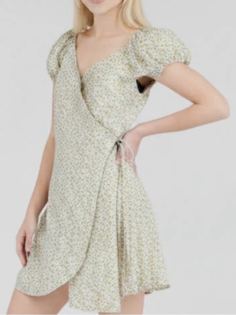 Hollister Small Floral Wrap Mini Dress
